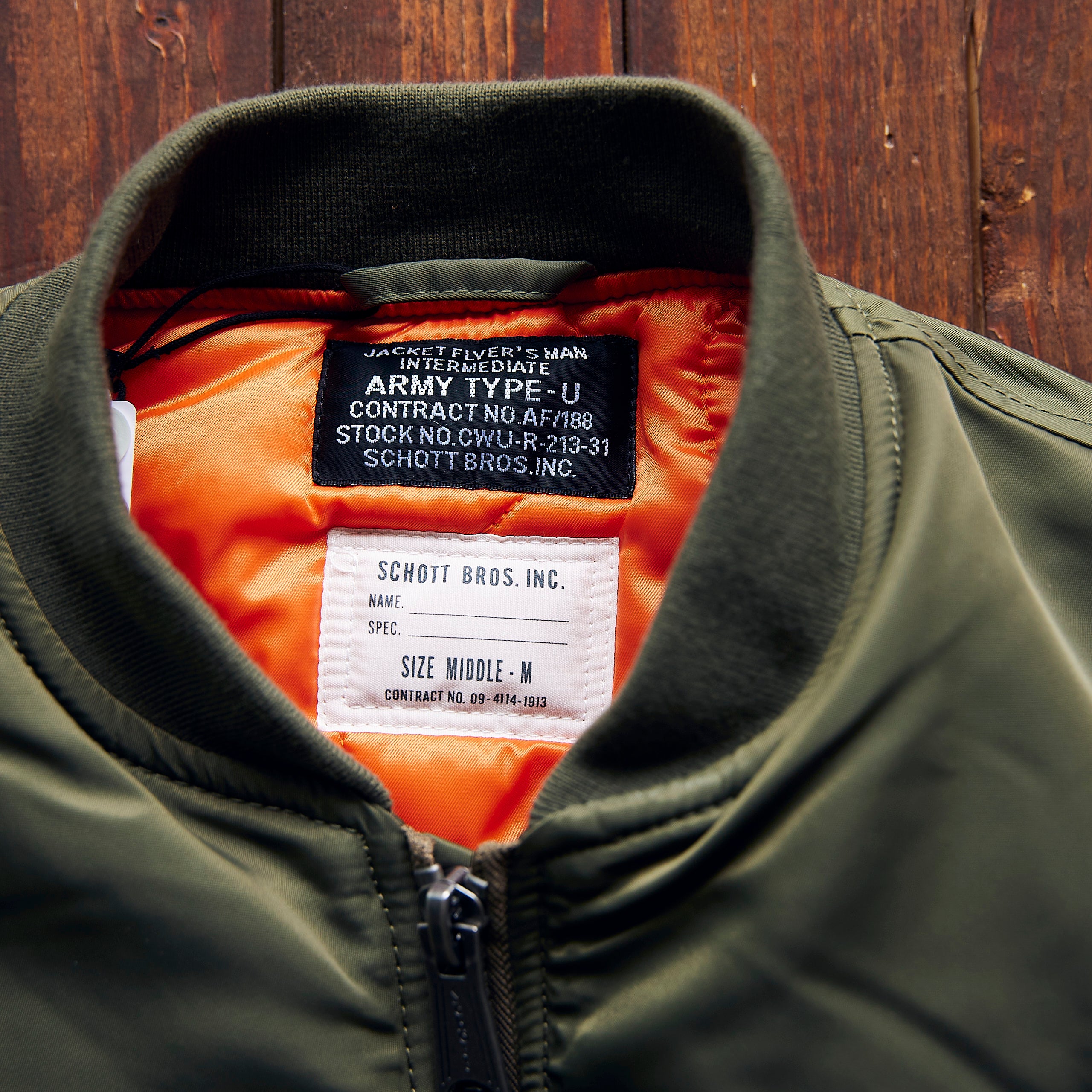 Schott NYC - Flight Jacket - Army Green – Jake's Apparel