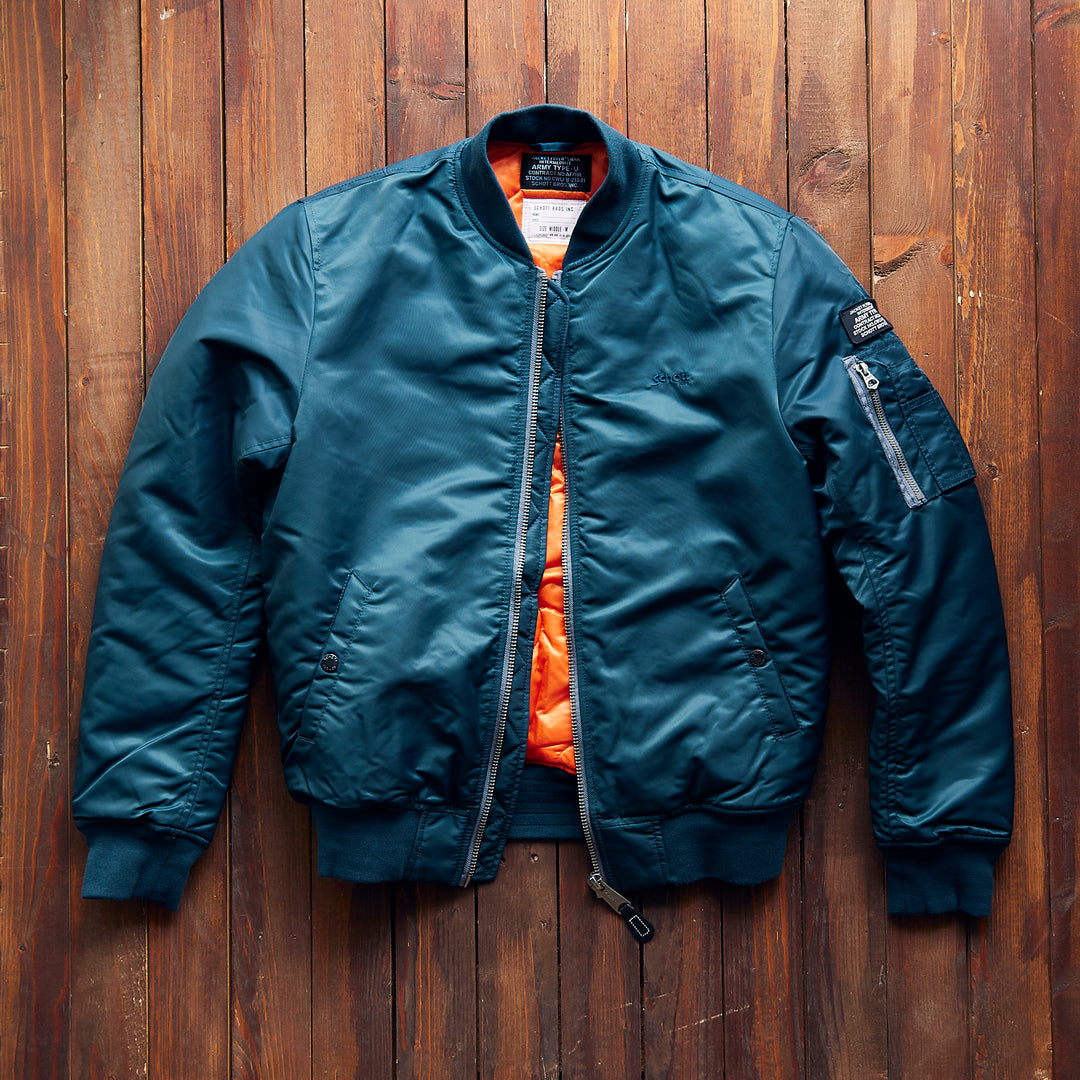 Schott NYC - Flight Jacket - Petrol Blå