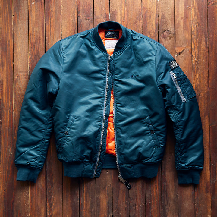 Schott nyc - flight jacket - petrol blue