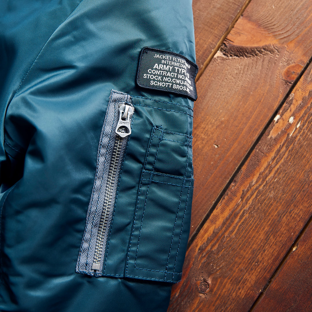 Schott nyc - flight jacket - petrol blue