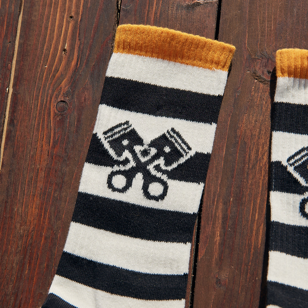 Age of glory - stripes sock - black/orange