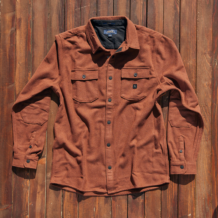 ROARK - Nordsman WOOL - Red wine OVERSHIRT