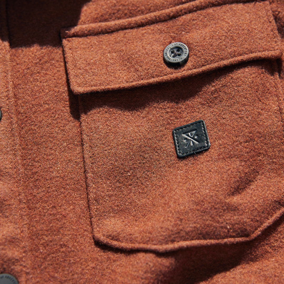 ROARK - NORDSMAN WOOL - RED WINE OVERSHIRT