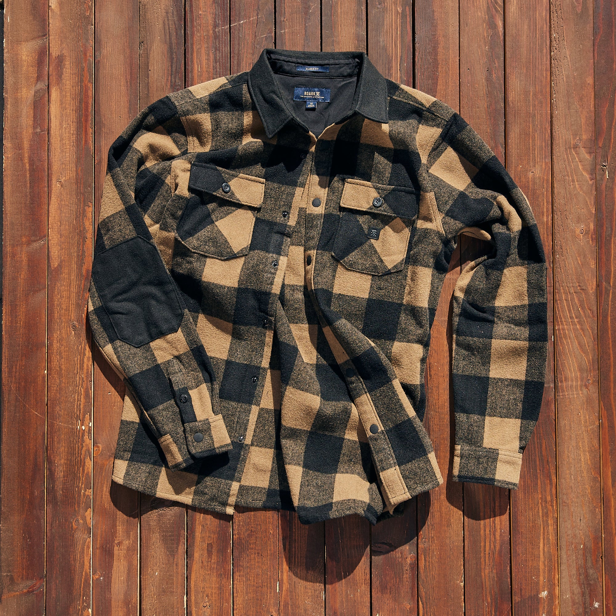 ROARK - NORDSMAN DARK KHAKI WOOL OVERSHIRT