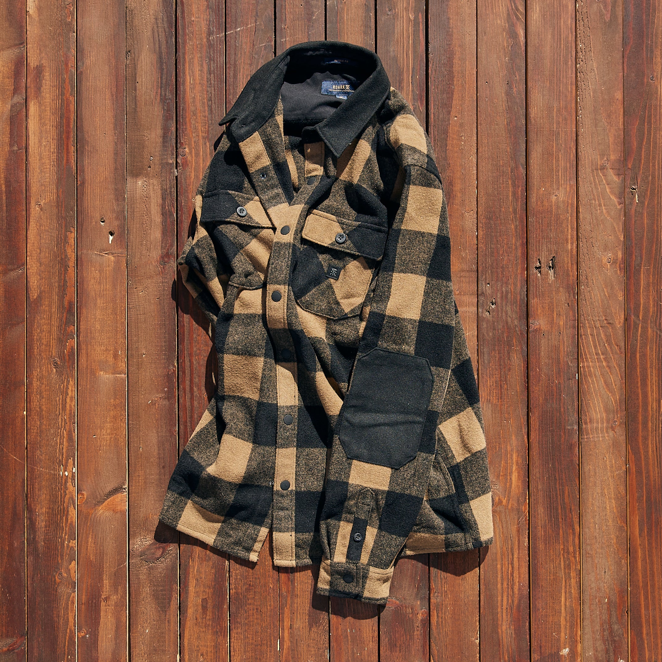 ROARK - Nordsman DARK KHAKI WOOL OVERSHIRT