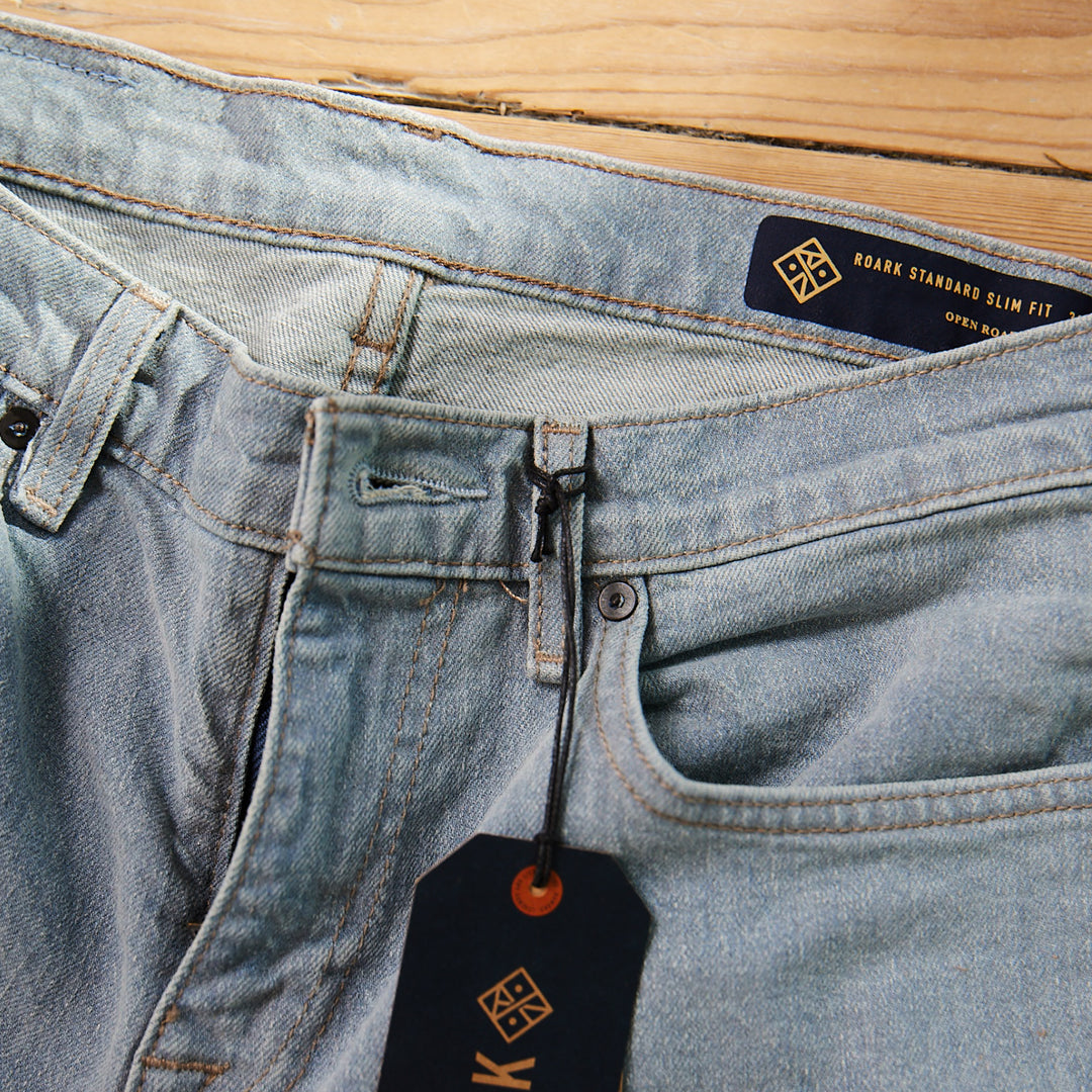 Roark - hwy 133 slim fit hemp worx™ light denim