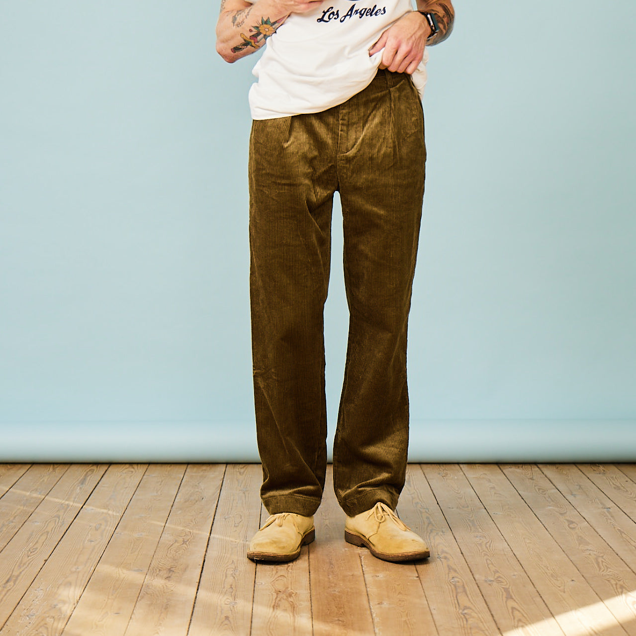 DEUS - CORDUROY PANTS - ALPINE CORD PANT - OLIVE