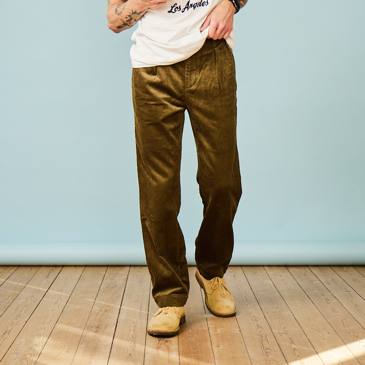 DEUS - CORDUROY PANTS - ALPINE CORD PANT - OLIVE