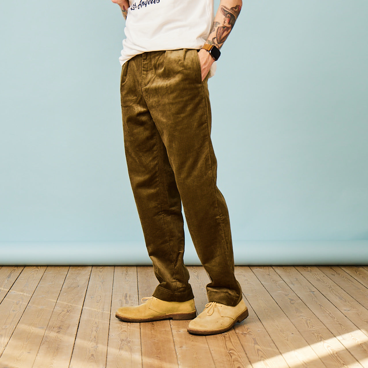 DEUS - CORDUROY PANTS - ALPINE CORD PANT - OLIVE
