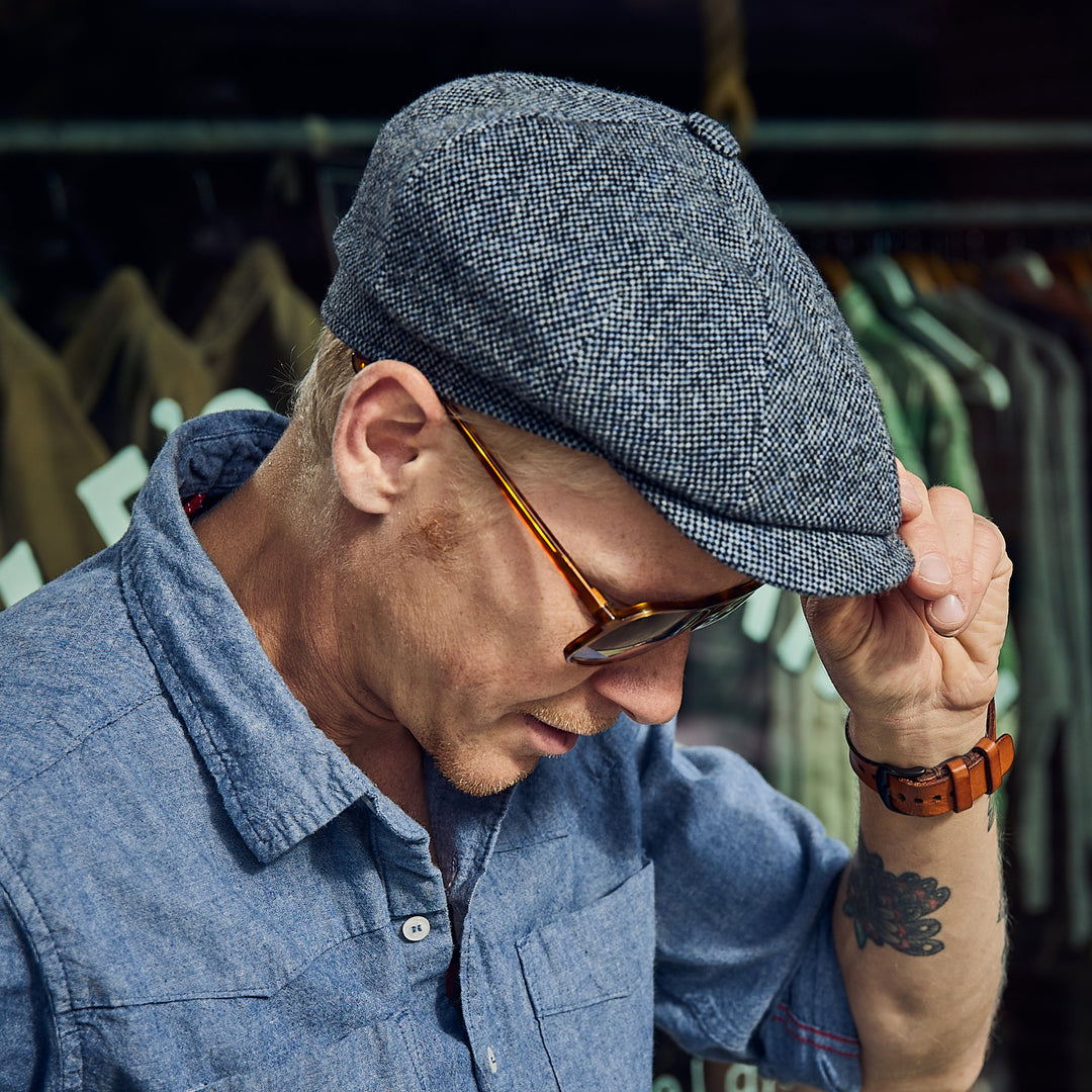 Mayser - seven flat cap - wool - blue