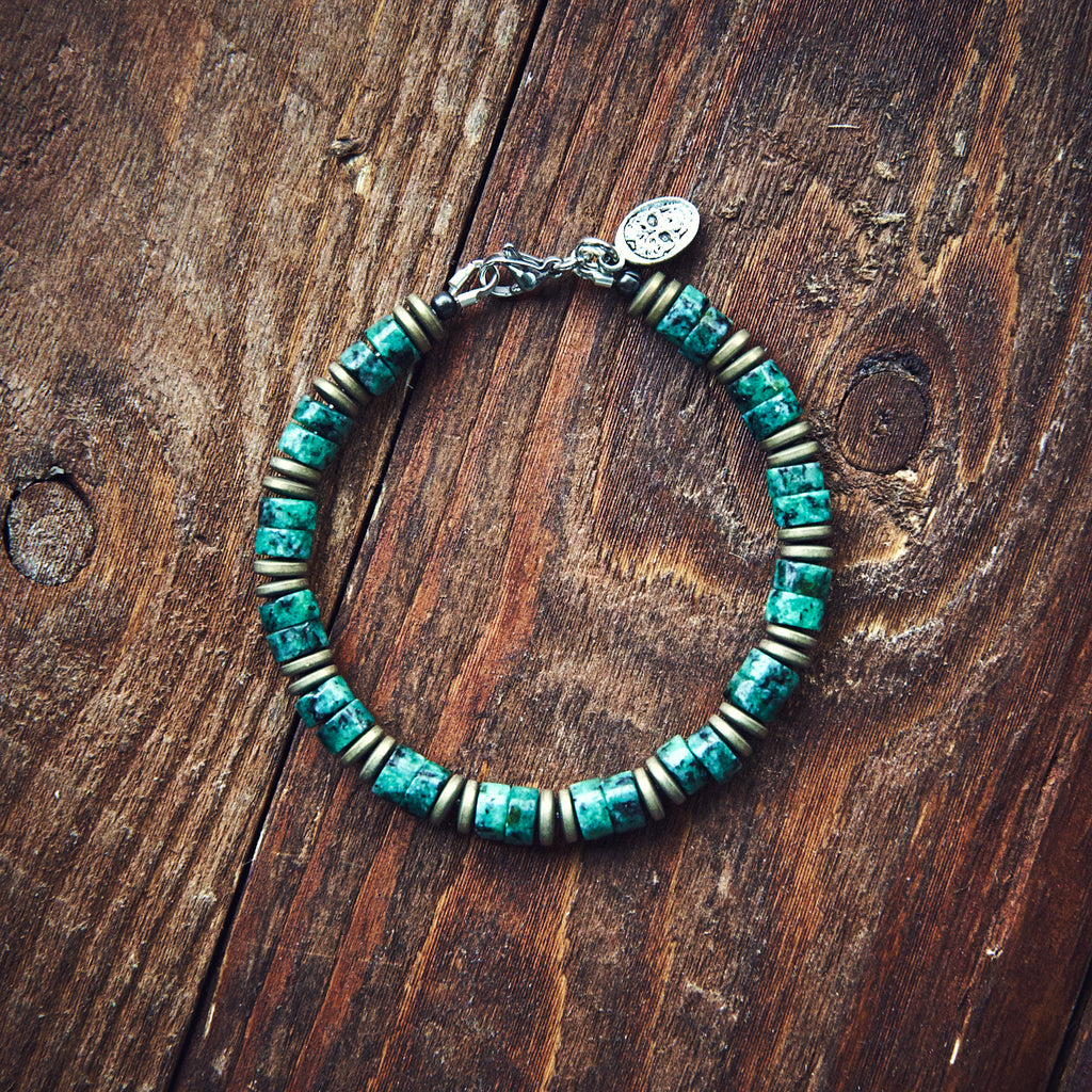 Armbånd - African Heishi - Green