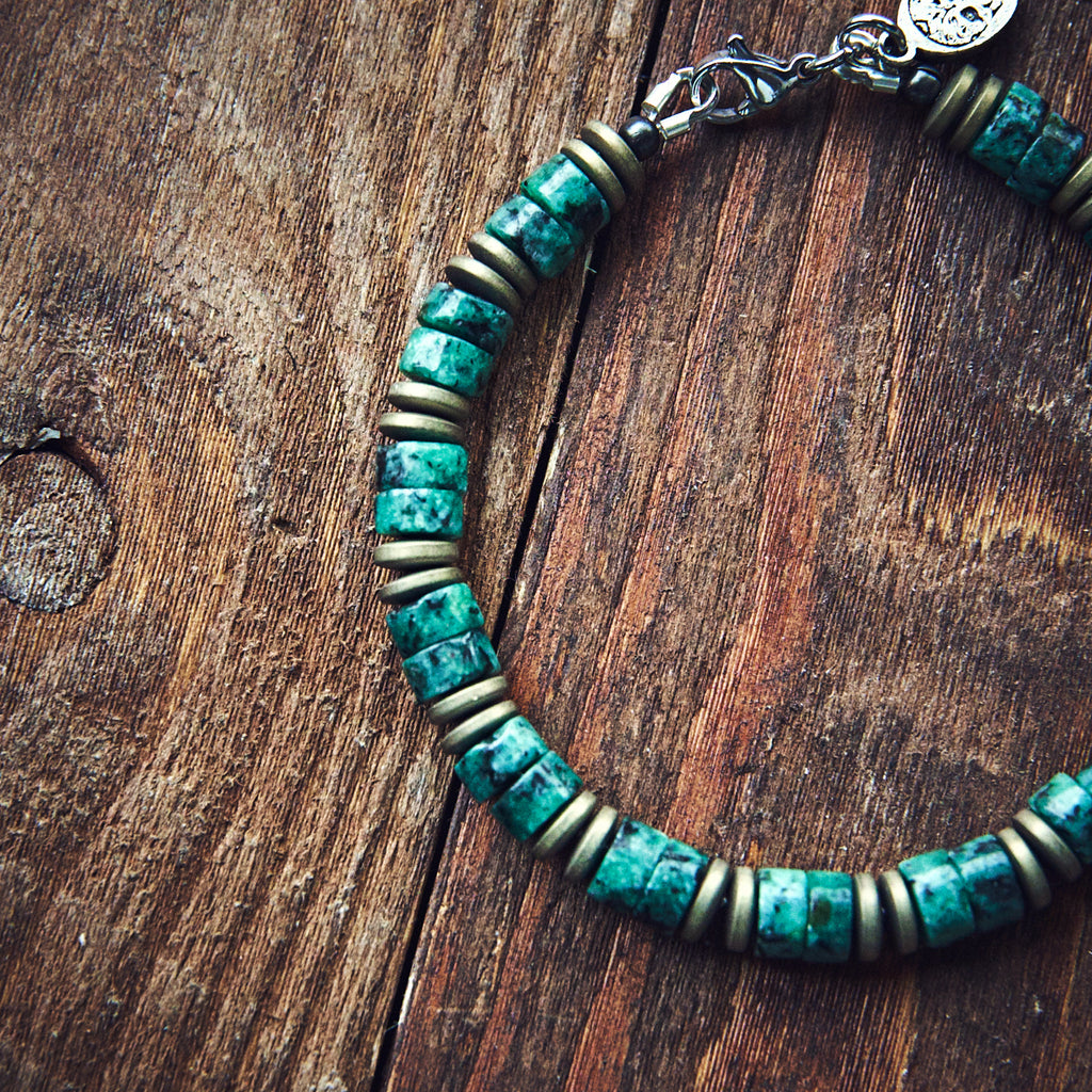 Armbånd - African Heishi - Green