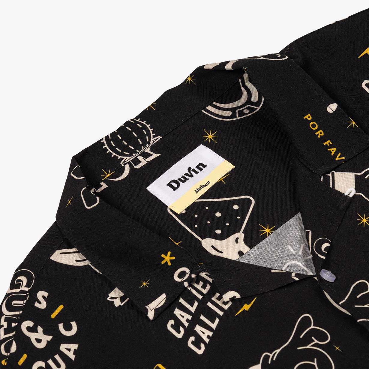 Duvin Design -"Chips N Dip"Buttonup Shirt Black