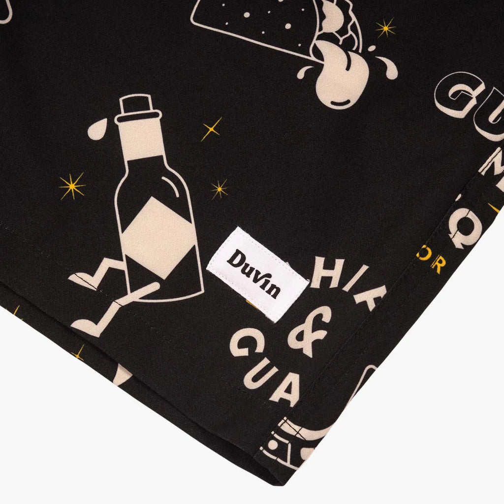 Duvin Design -"Chips N Dip"Swim/Summer Short Black