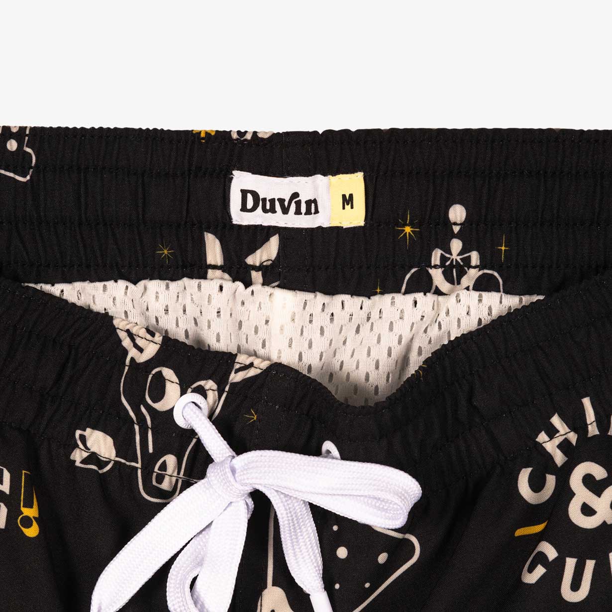 Duvin Design -"Chips N Dip"Swim/Summer Short Black