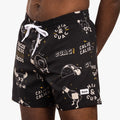 Duvin Design - "Chips N Dip" Swim/Summer Short Black