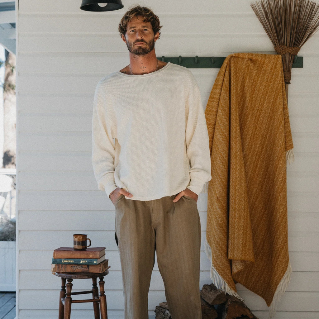 Ottway - Ben Roy Baggy Pleated Pants - Green