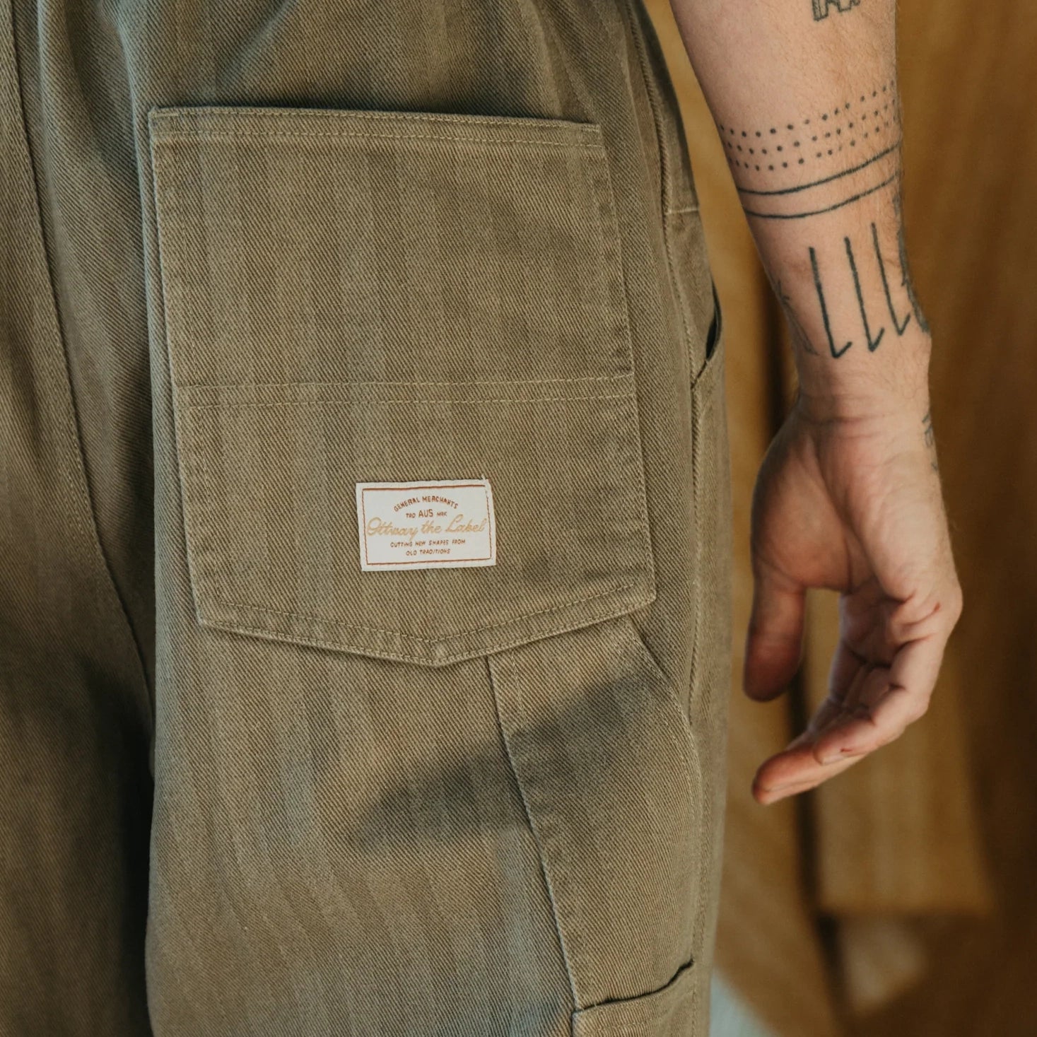 Ottway - Ben Roy Baggy Pleated Pants - Green