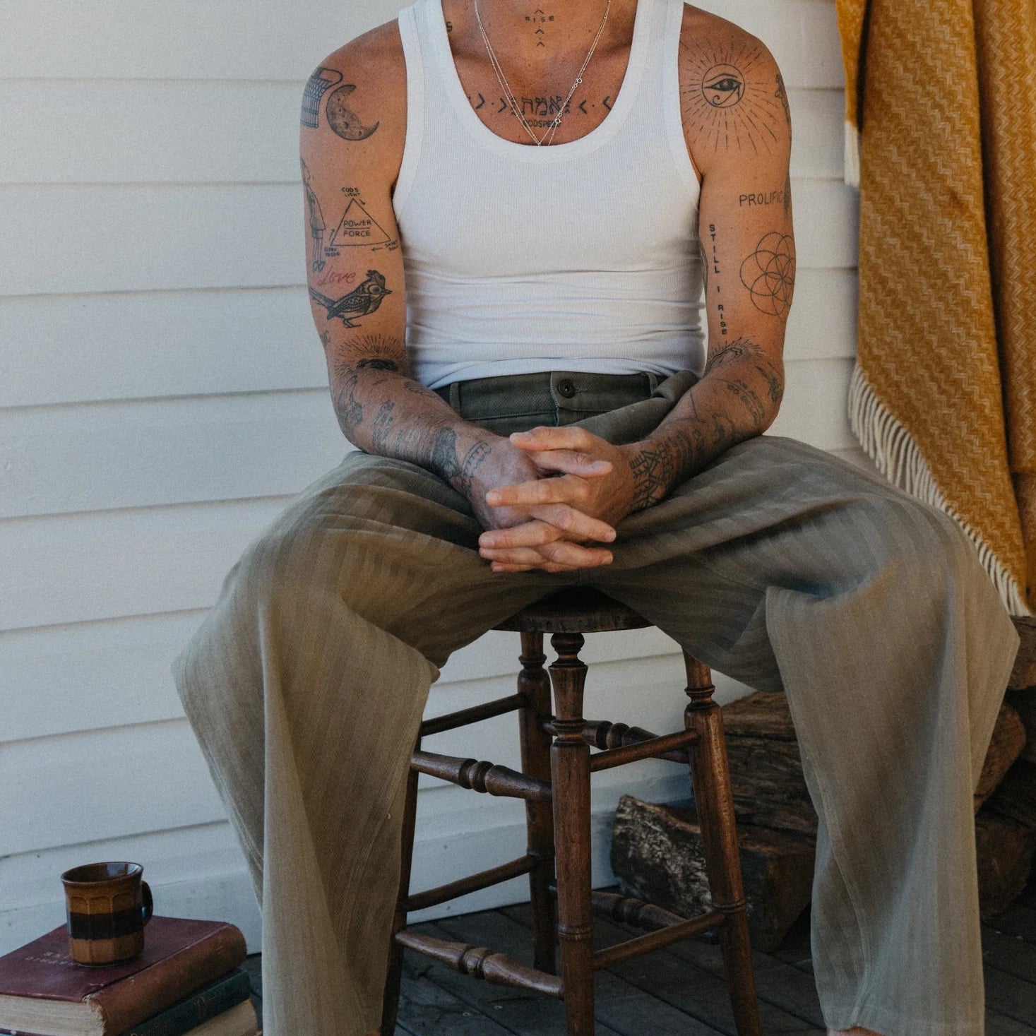 Ottway - Ben Roy Baggy Pleated Pants - Green