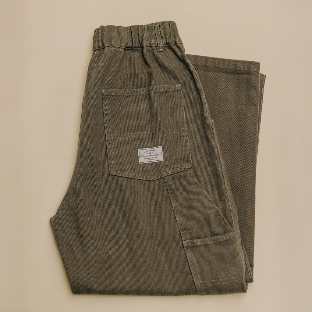 Ottway - Ben Roy Baggy Pleated Pants - Green