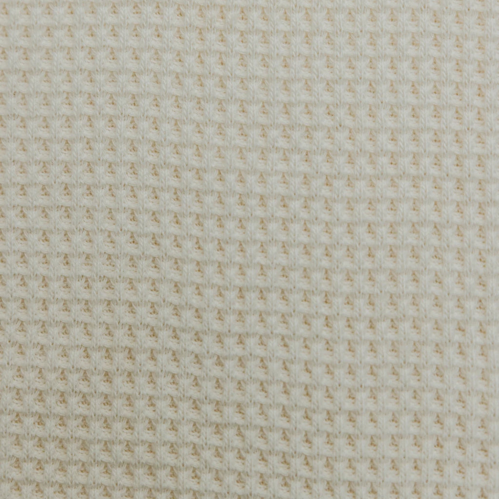 Ottway - Waffle Crew Neck Long Sleeve T-Shirt - White