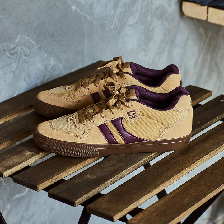 GLOBE - SNEAKER - Brun/bordeaux
