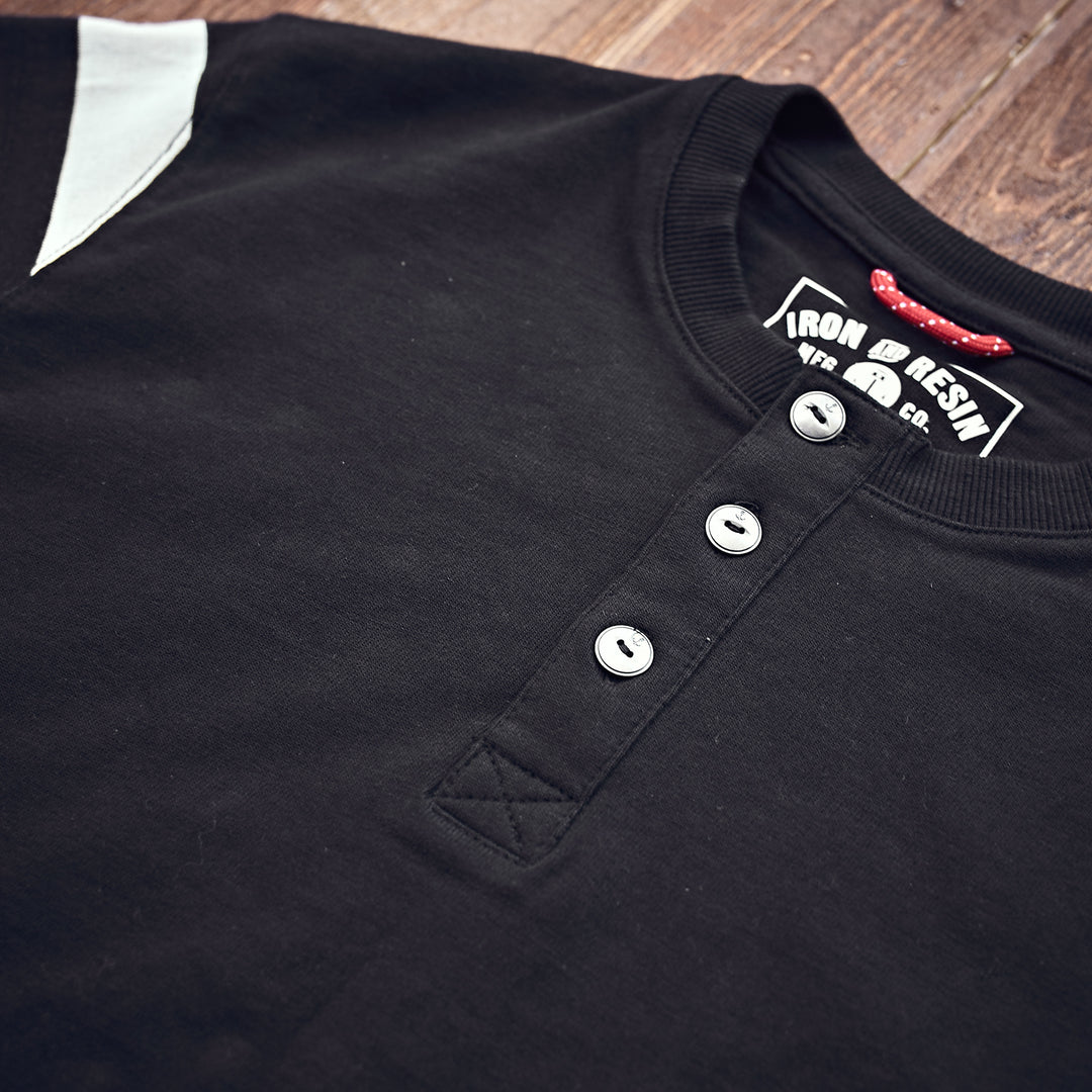 Iron & Resin - MOTO Henley - Black