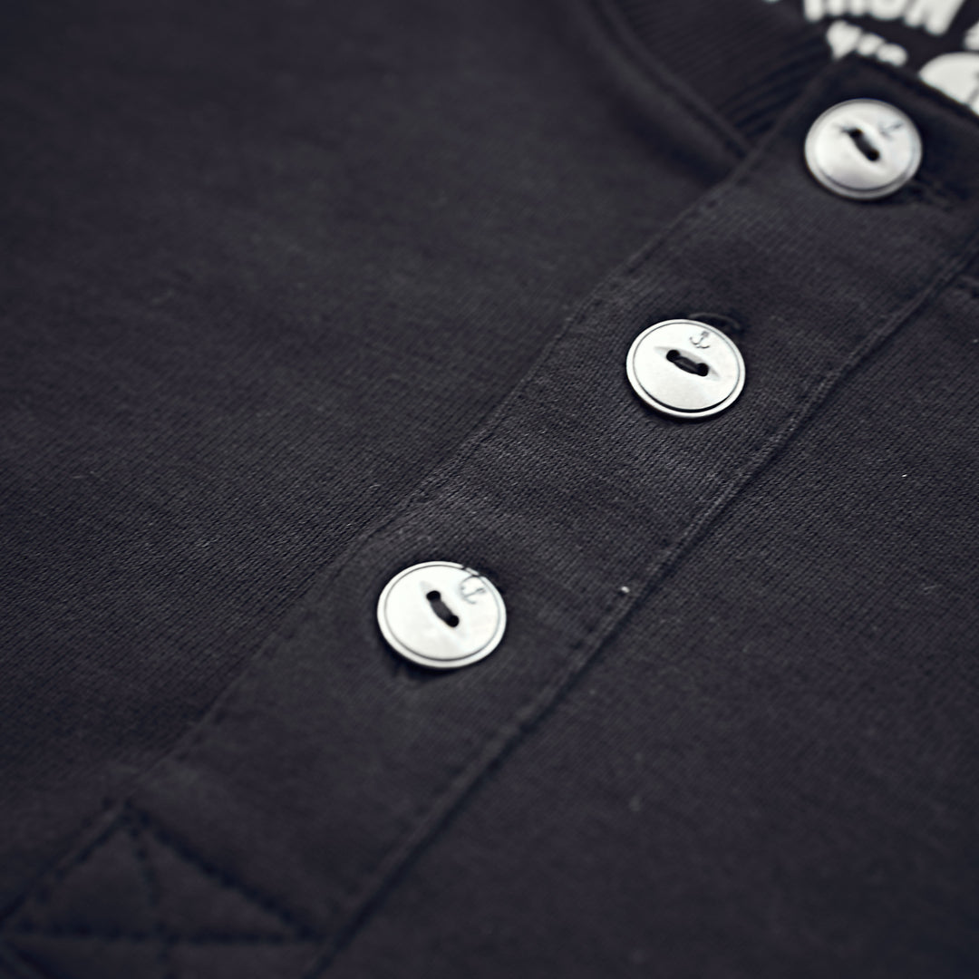 Iron & Resin - MOTO Henley - Black