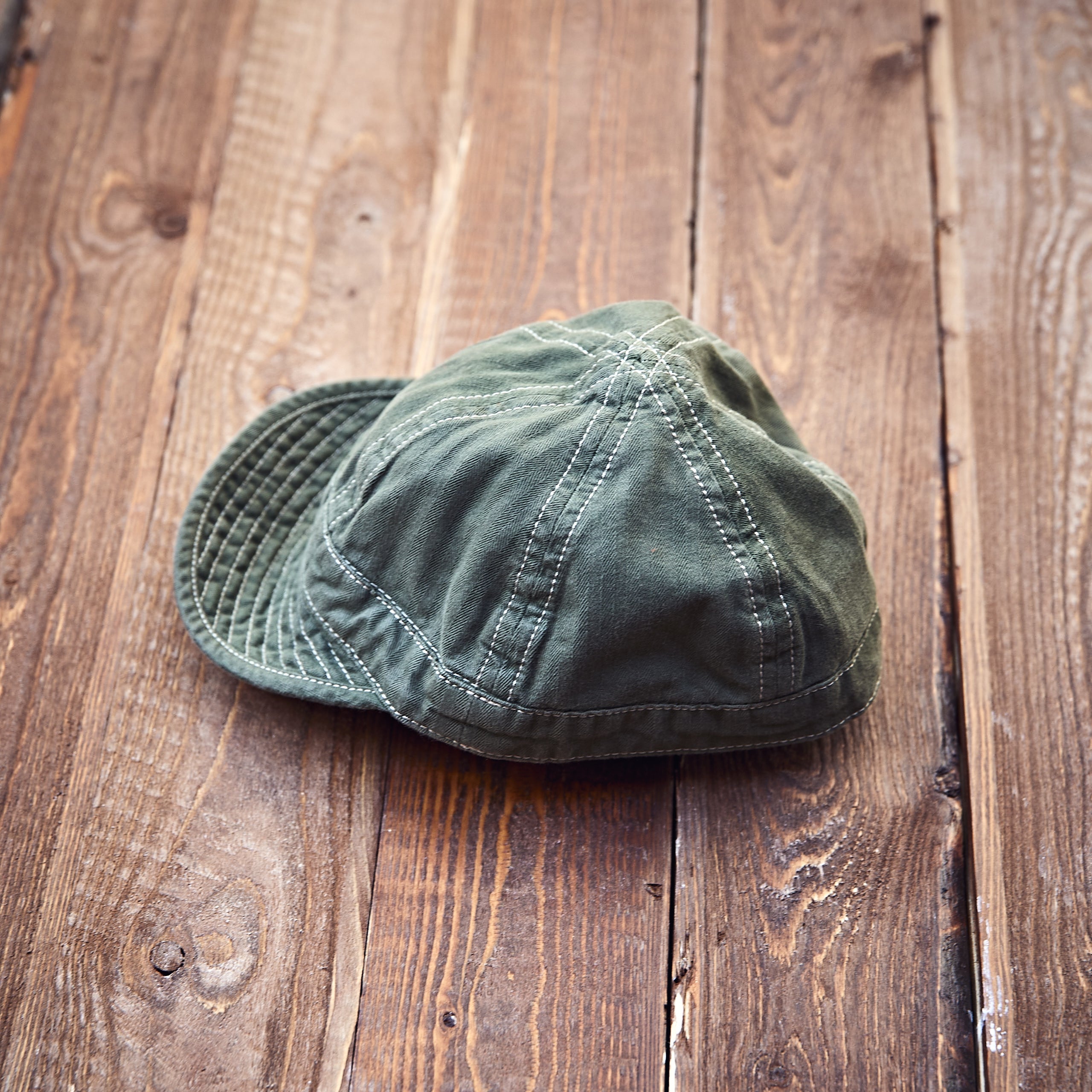 Hen's Teeth - HERRINGBONE Cap Green