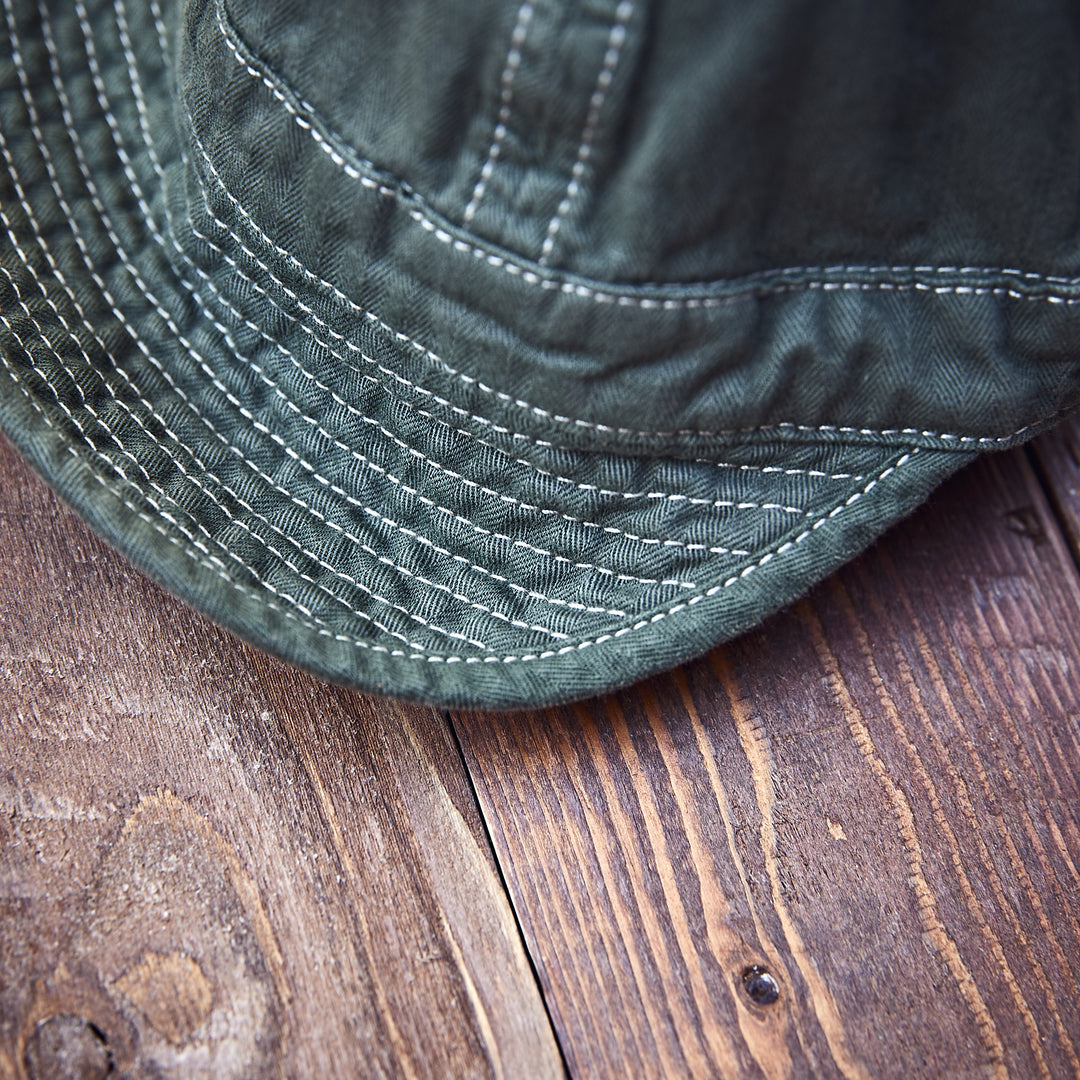 Hen's Teeth - HERRINGBONE Cap Green