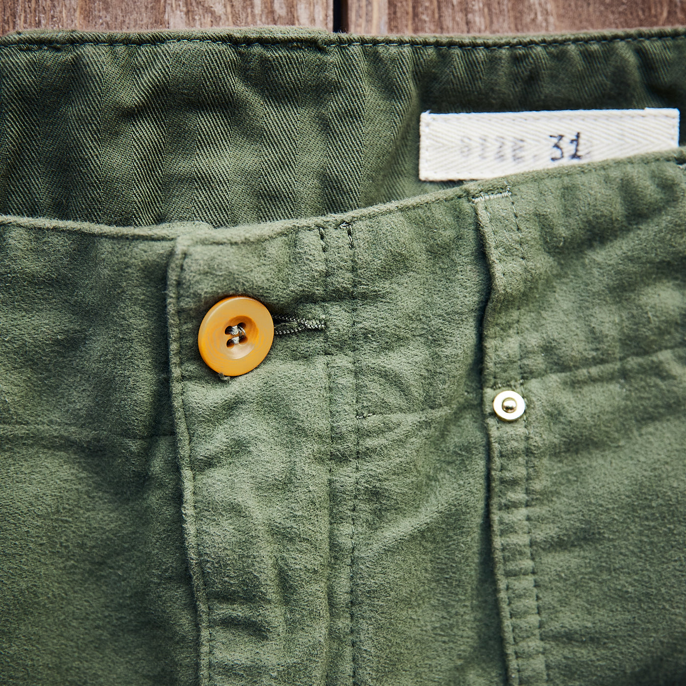 Hen's Teeth - Fatigue Pants Moleskin - Green