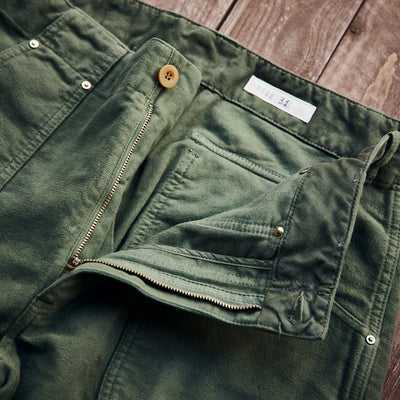 Hen's Teeth - Fatigue Pants Moleskin - Green