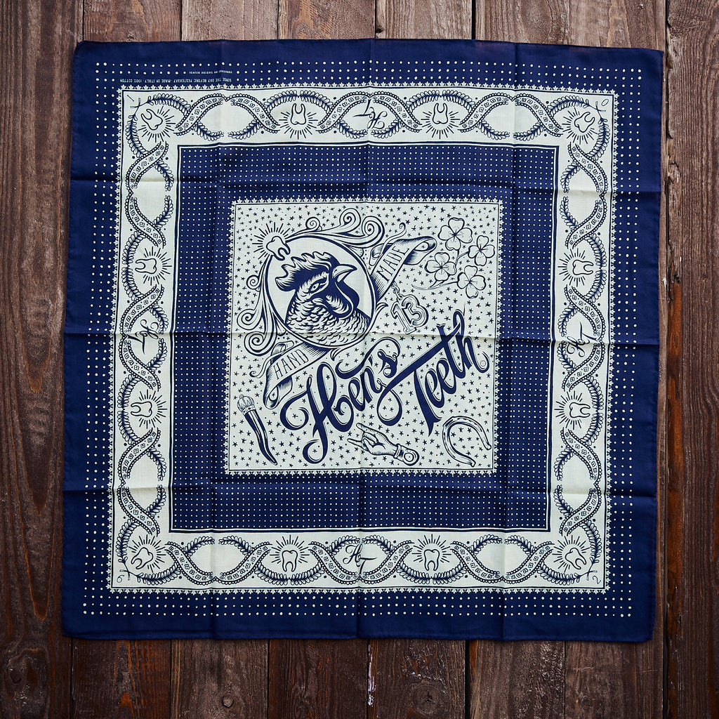 Hen's Teeths - Bandana - Blue (Dark)