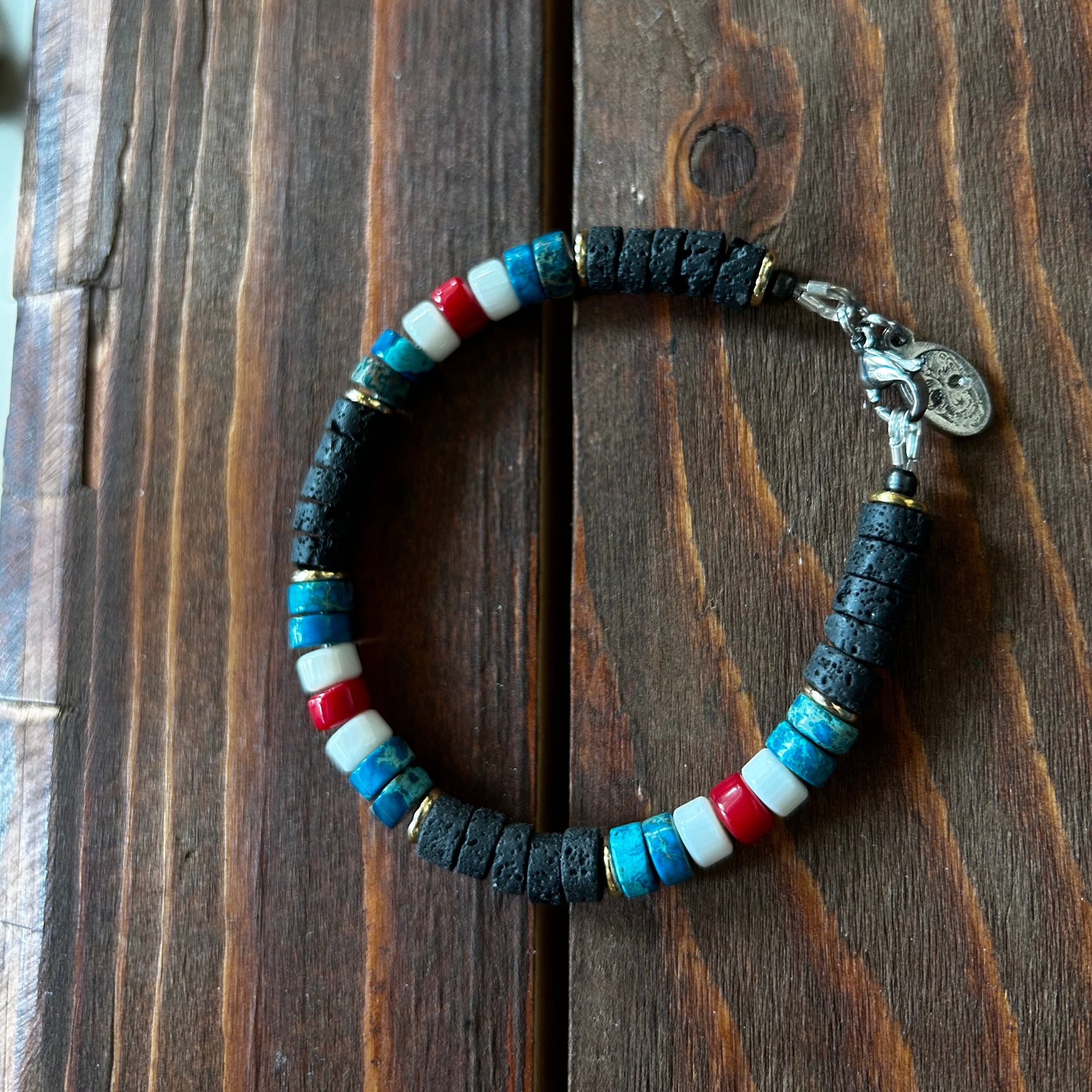Armbånd - Lava Stone Heishi Bracelet