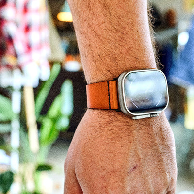 BEXAR GOODS - Watch strap for Apple Watch (large frame) - light cognac