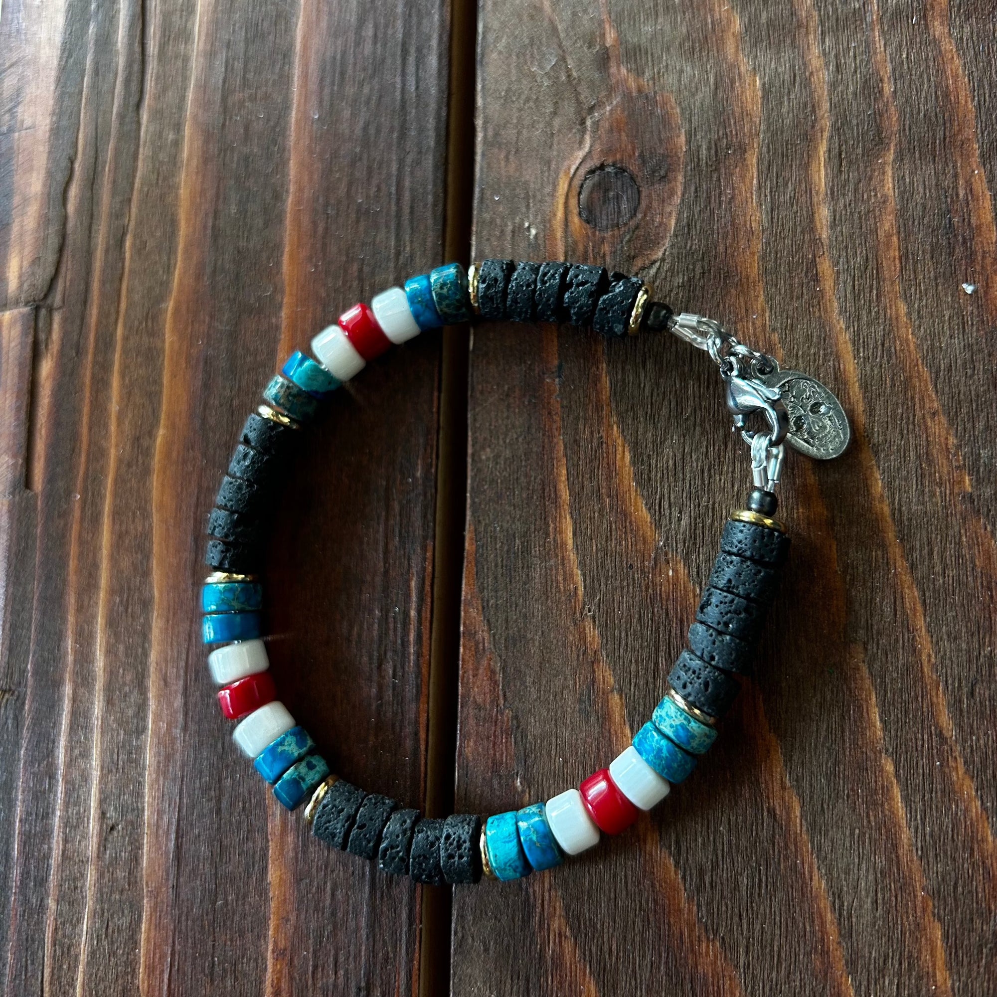 Armbånd - Lava Stone Heishi Bracelet