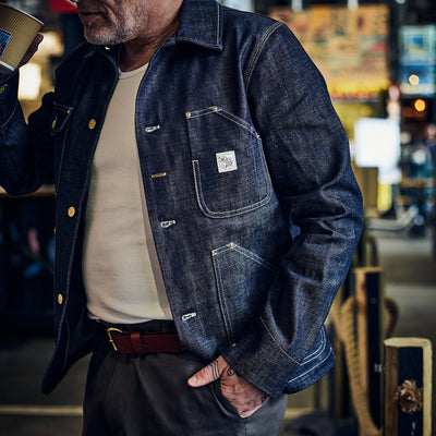 Hen's Teeth Italy - WORK JACKET SELVEDGE DENIM