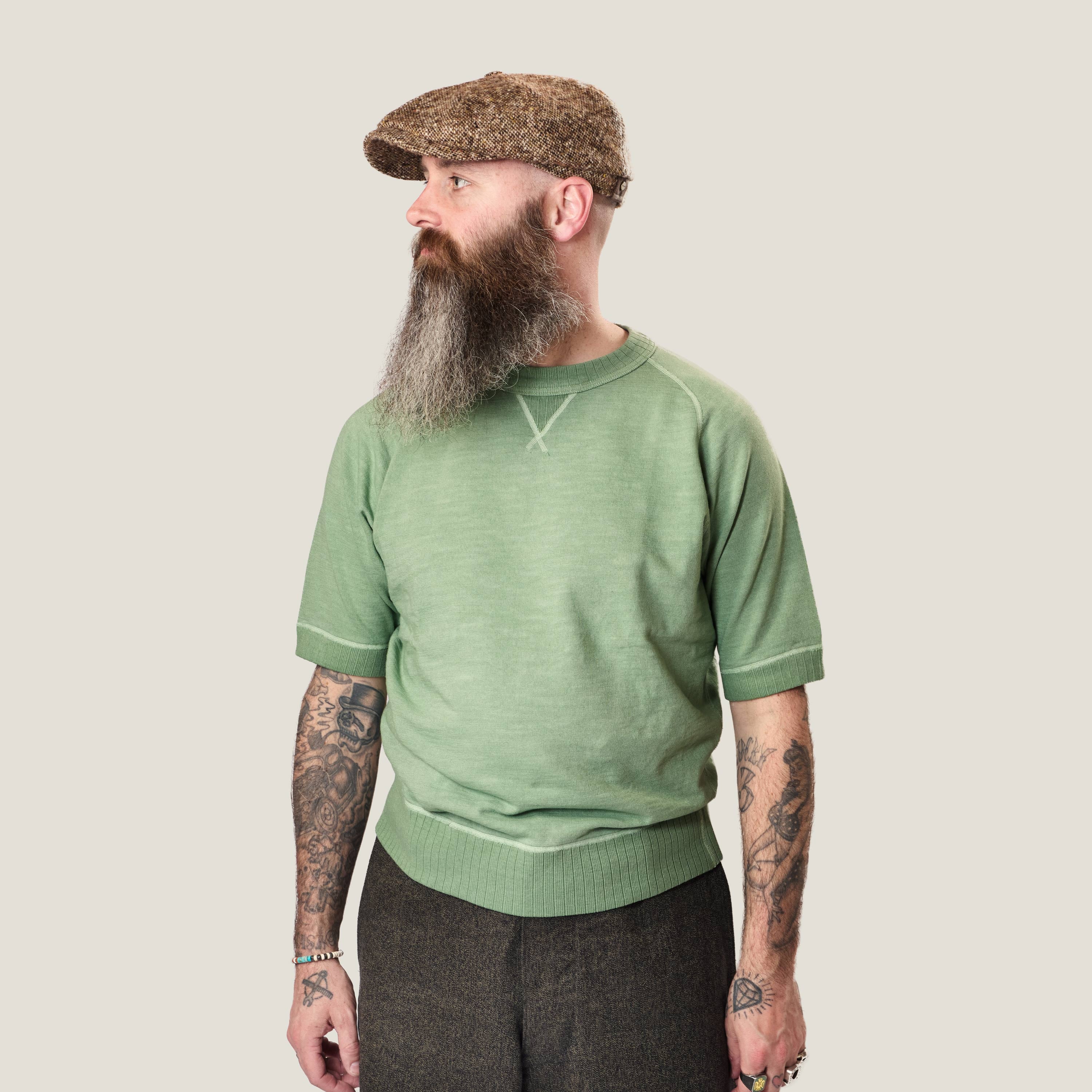 Nigel Cabourn - Kortærmet sweatshirt - pigment farvet