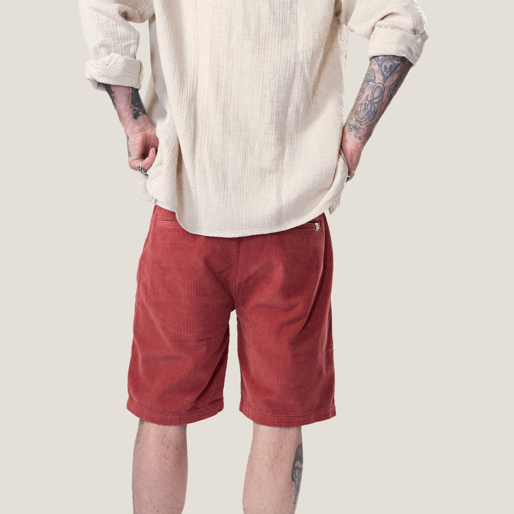 Blue De Genes - Floyd Cord Shorts - Lys-Rød