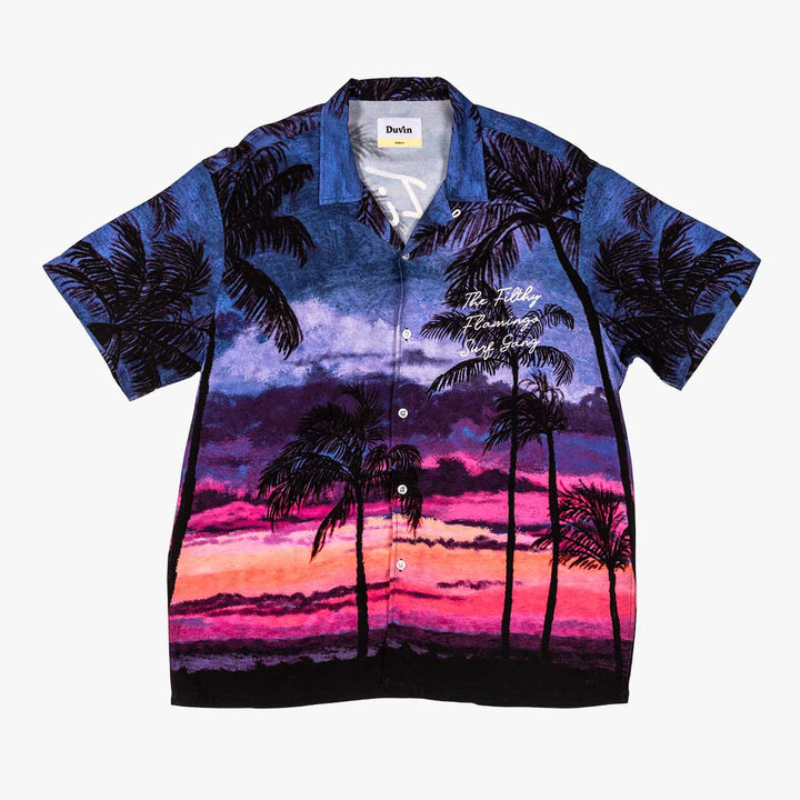 Duvin Design -"Pink Skies"Buttonup Shirt