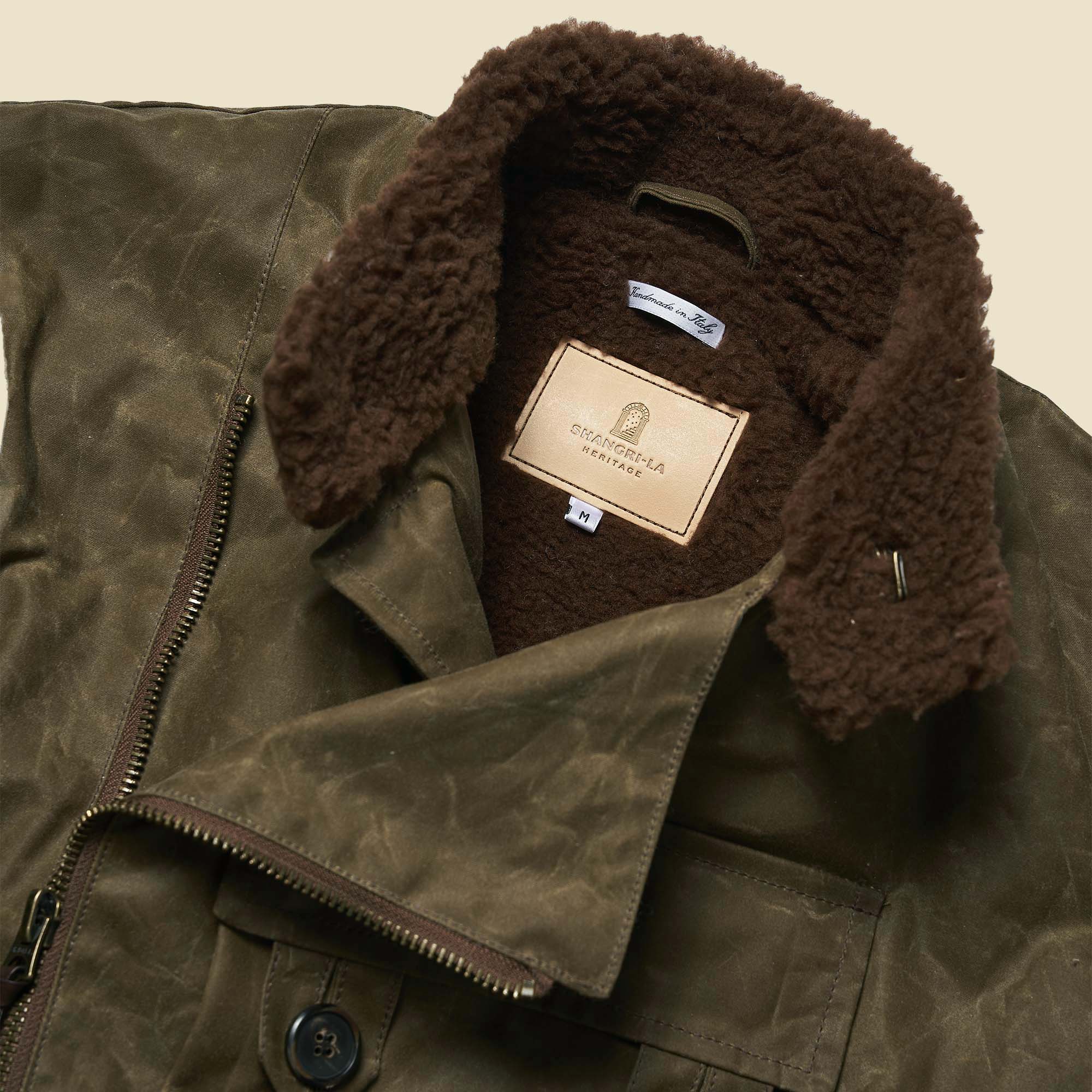 Shangri La Heritage - “Swedish” Motorcycle Jacket Waxed Canvas (Ltd. Ed. 100 pcs) - Tan