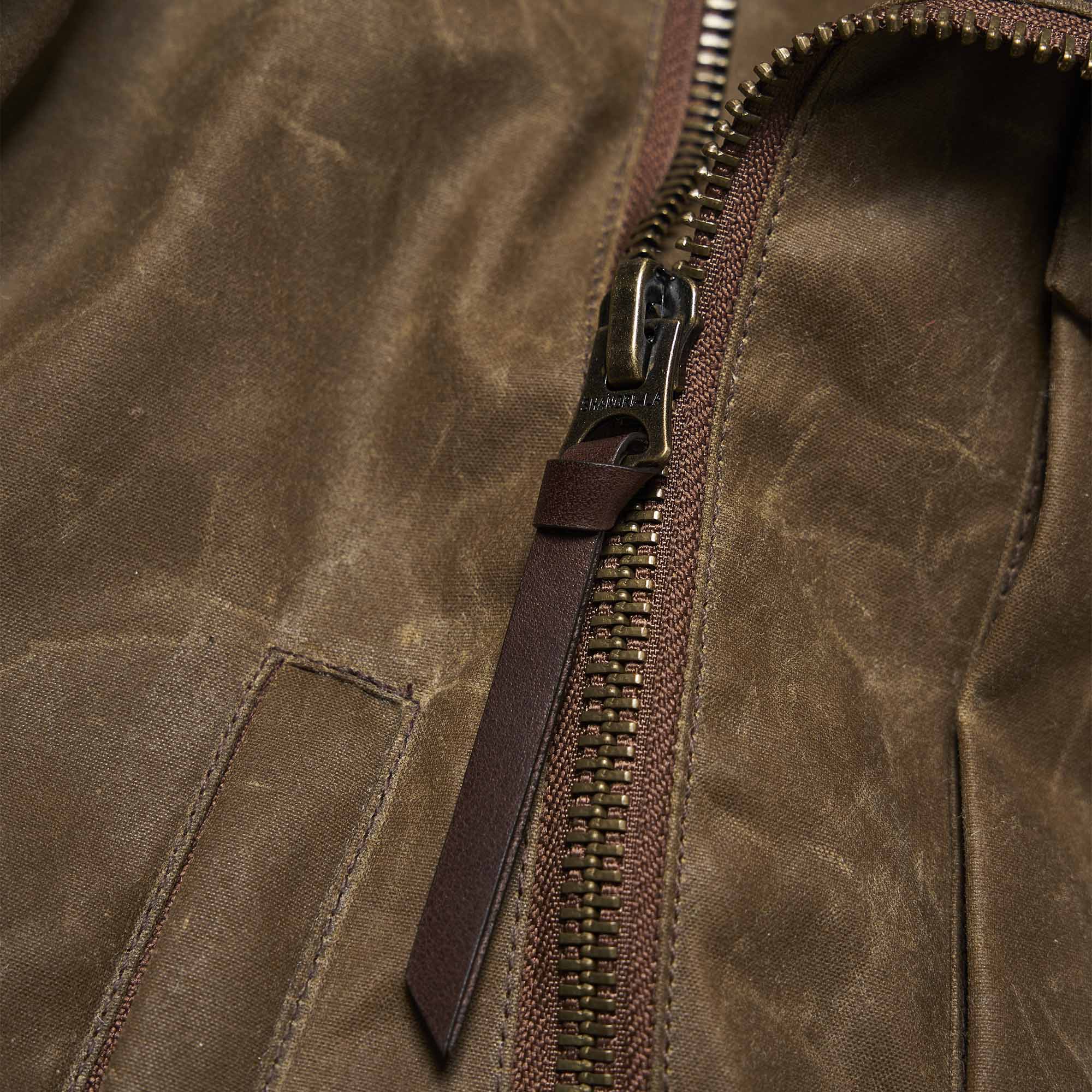 Shangri La Heritage - “Swedish” Motorcycle Jacket Waxed Canvas (Ltd. Ed. 100 pcs) - Tan