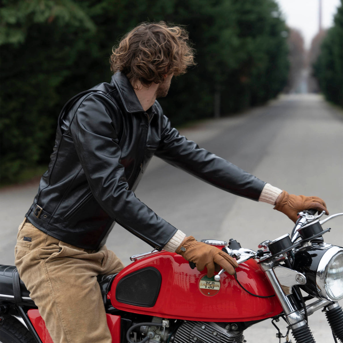 “Varenne” Black Horsehide Leather Jacket