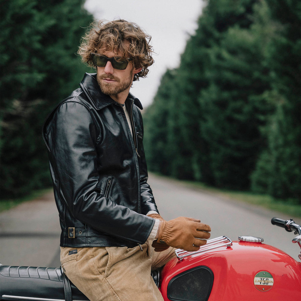 “Varenne” Black Horsehide Leather Jacket