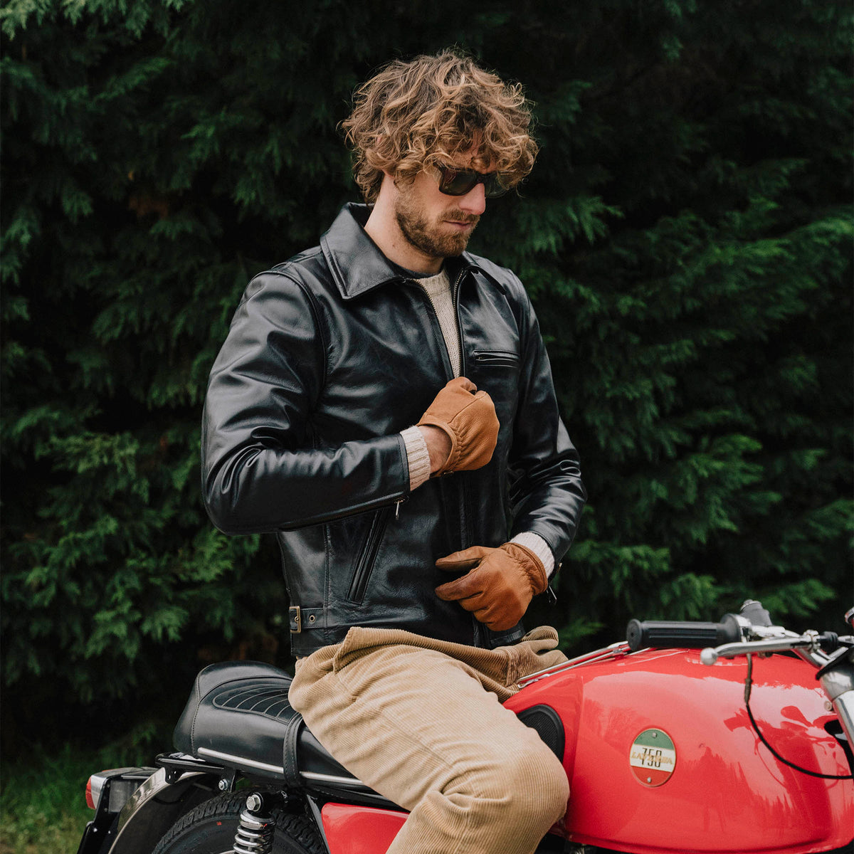 “Varenne” Black Horsehide Leather Jacket