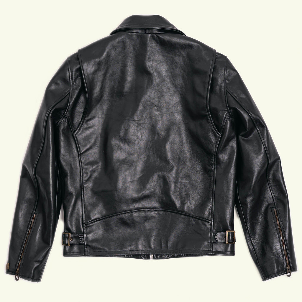 “Varenne” Black Horsehide Leather Jacket