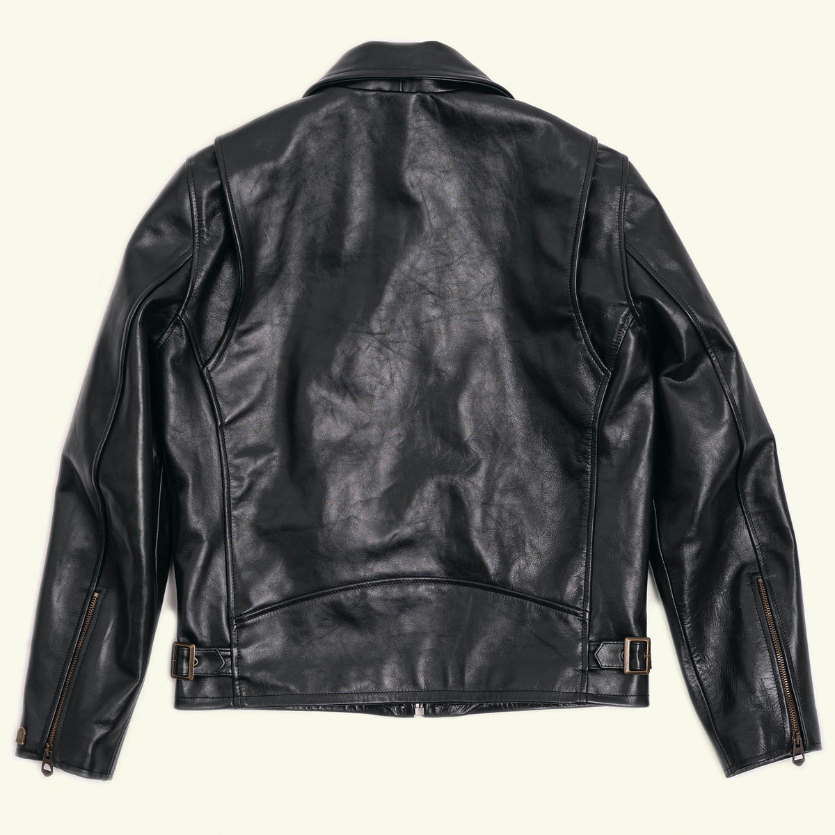“Varenne” Black Horsehide Leather Jacket