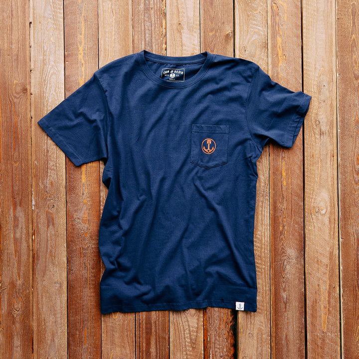 Iron & Resin - CALI BEAR TRUCKER TEE - Navy