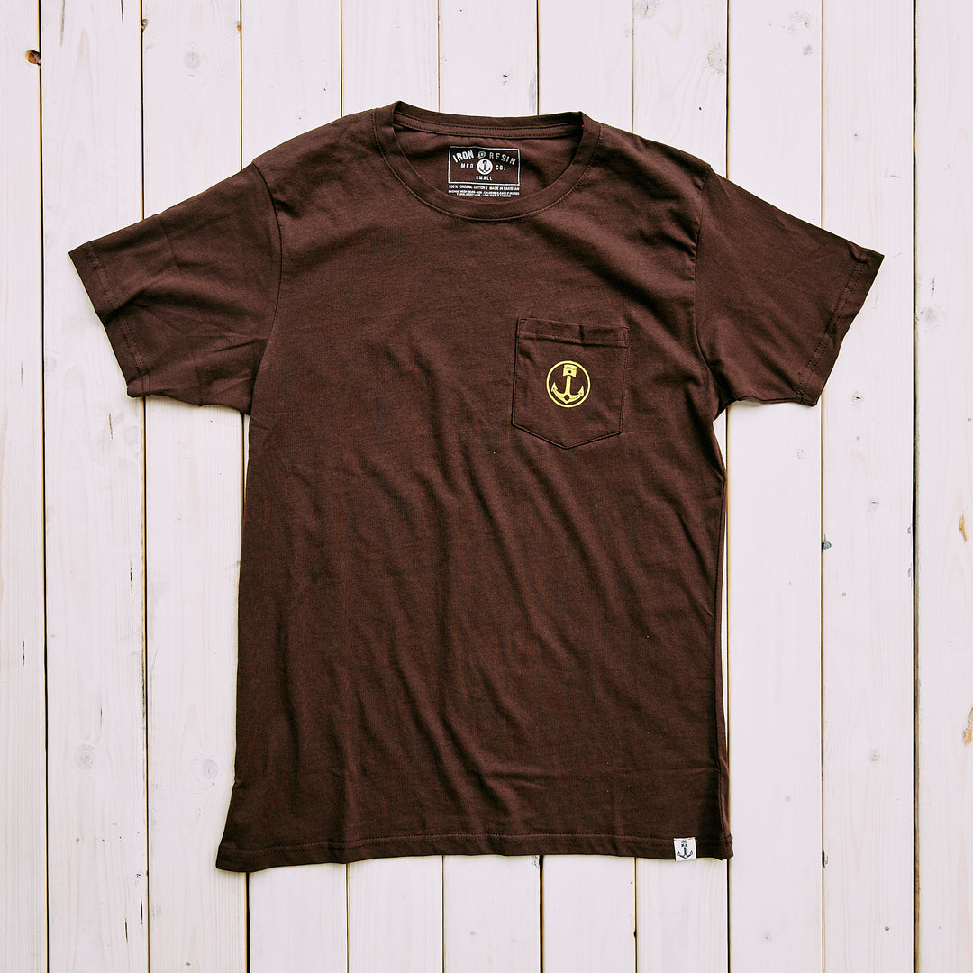 Iron & Resin - CALI BEAR TRUCKER TEE - Brown