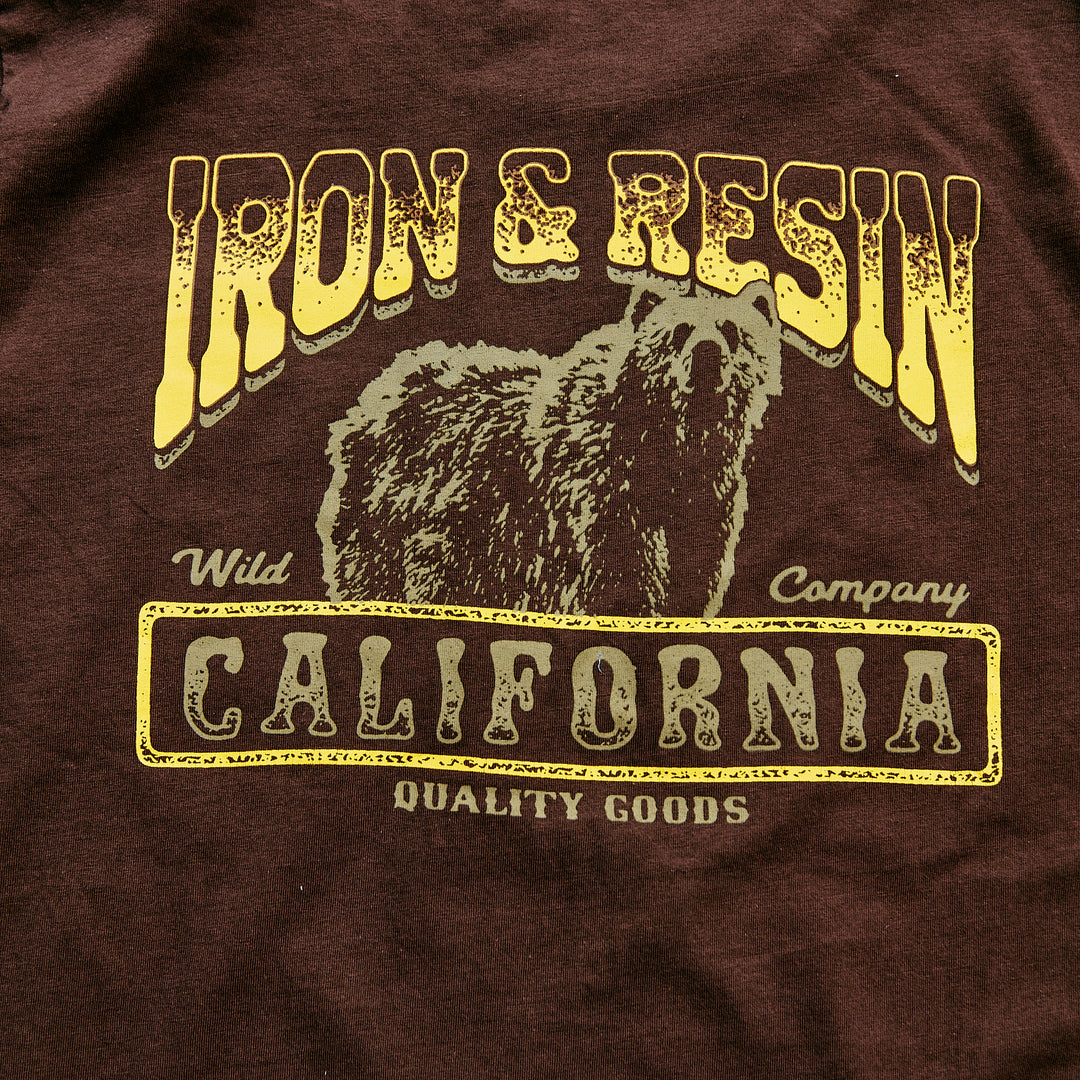 Iron & Resin - CALI BEAR TRUCKER TEE - Brown